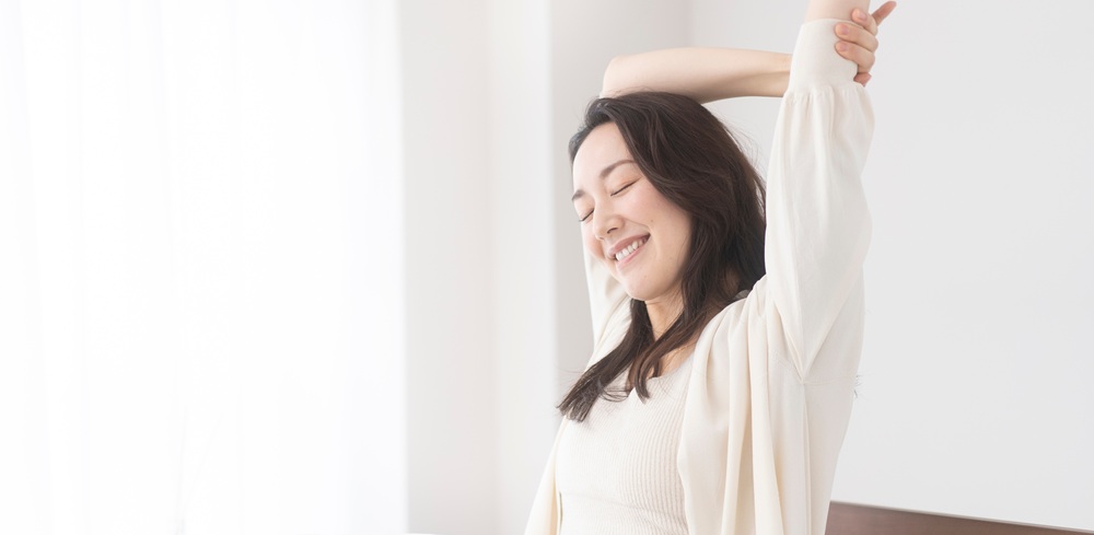 シーン1：睡眠・ストレッチの時間に 健康ケア